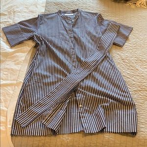 Button Front Everlane Striped Shirt Dress sz 12